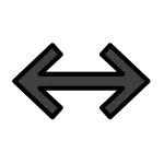 Left Right Black Arrow SVG Icon